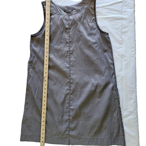 Truly By Part Two Gray Cotton Lurex SleevlessShimmery Mini Pockets Zippers US 10 - Picture 11 of 16